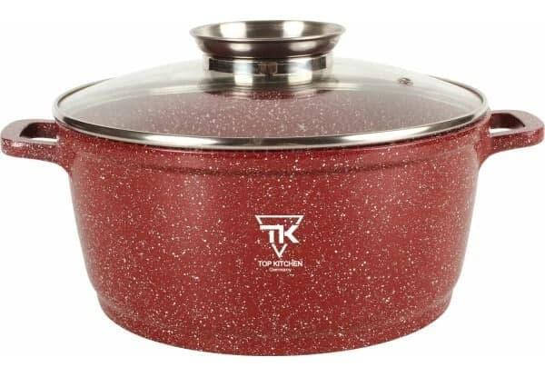 Кастрюля казан с мраморным антипригарным покрытием 20см 2,5 л Top Kitchen TK00051 Бордовый
Кастрюля казан с мраморным антипригарным покрытием 20см 2,5 л Top Kitchen TK00051 Бордовый