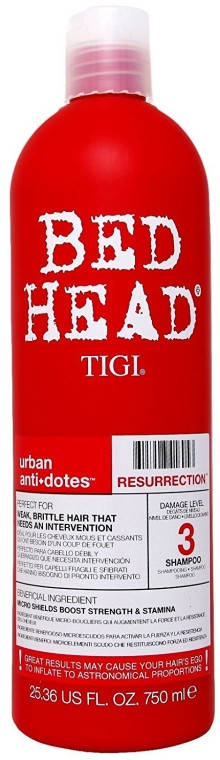 Шампунь восстанавливающий для слабых ломких волос 750ml Tigi Bed Head Urban Antidotes Resurrection Shampoo
Шампунь восстанавливающий для слабых ломких волос 750ml Tigi Bed Head Urban Antidotes Resurrection Shampoo