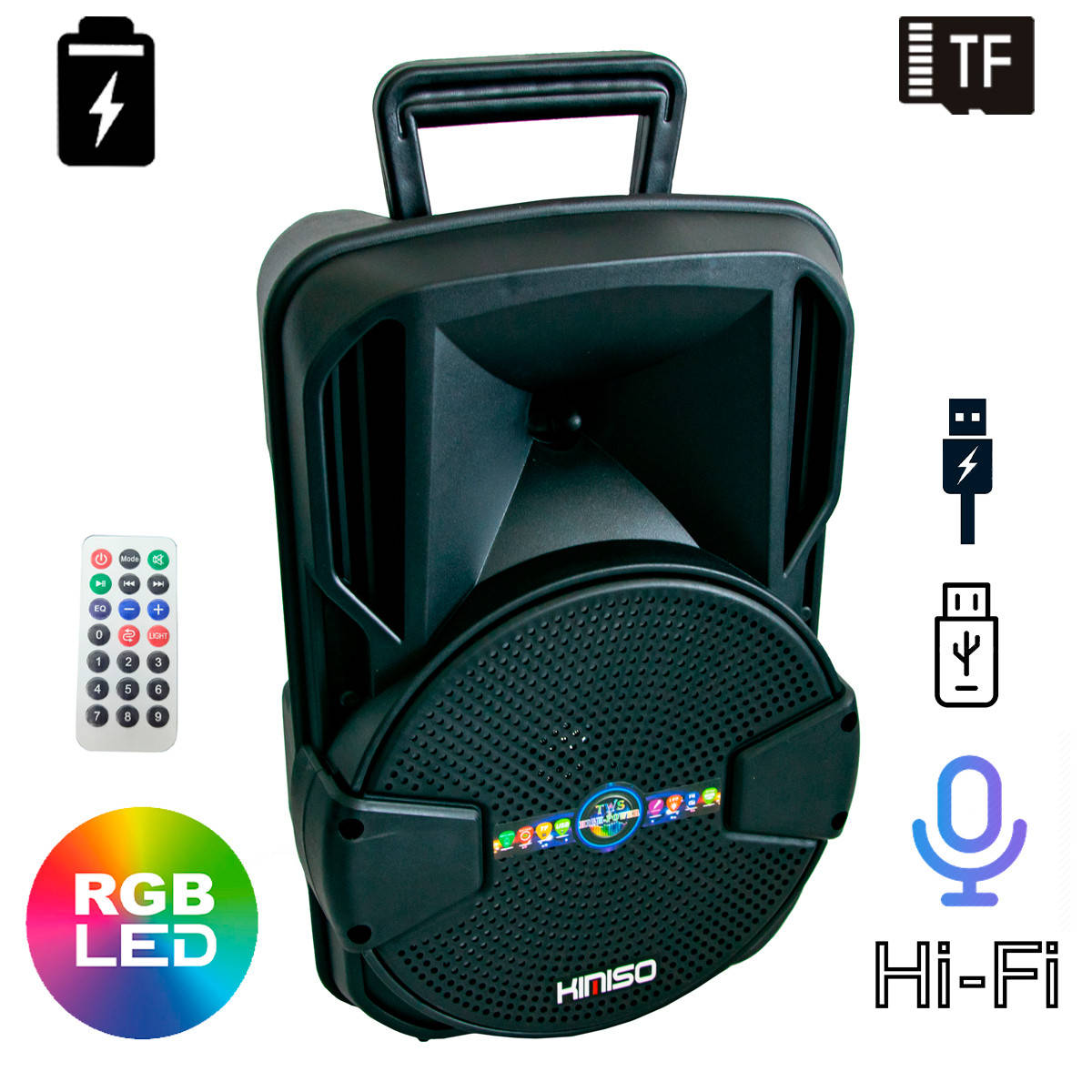 Колонки з мікрофоном Kimiso KS-M1 Hi-Fi FM радіо колонка з підсвіткою, акустика з пультом USB+TF
Колонки з мікрофоном Kimiso KS-M1 Hi-Fi FM радіо колонка з підсвіткою, акустика з пультом USB+TF