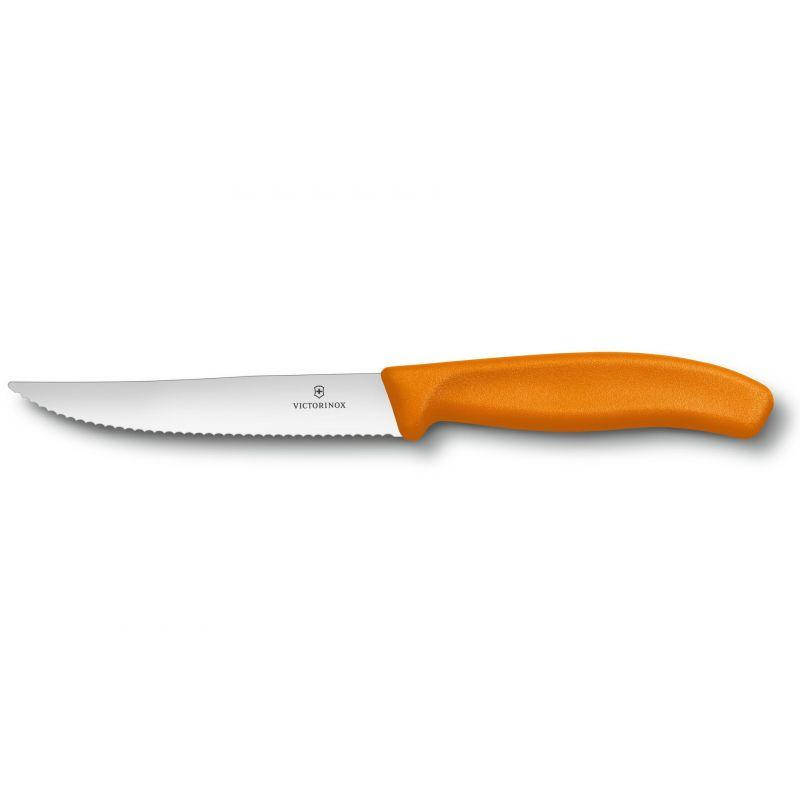 Ніж кухонний Вікторінокс SwissClassic Steak/Pizza 12см хвил. лезо, помаранч. ручк. Vx67936.12L9
Ніж кухонний Вікторінокс SwissClassic Steak/Pizza 12см хвил. лезо, помаранч. ручк. Vx67936.12L9
