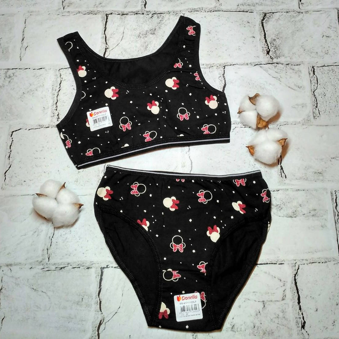 Топ и трусики для девочки от 8 до 9 лет, Coco, донелла Donella, детское нижнее белье, комплект, Черный
Топ и трусики для девочки от 8 до 9 лет, Coco, донелла Donella, детское нижнее белье, комплект, Черный
