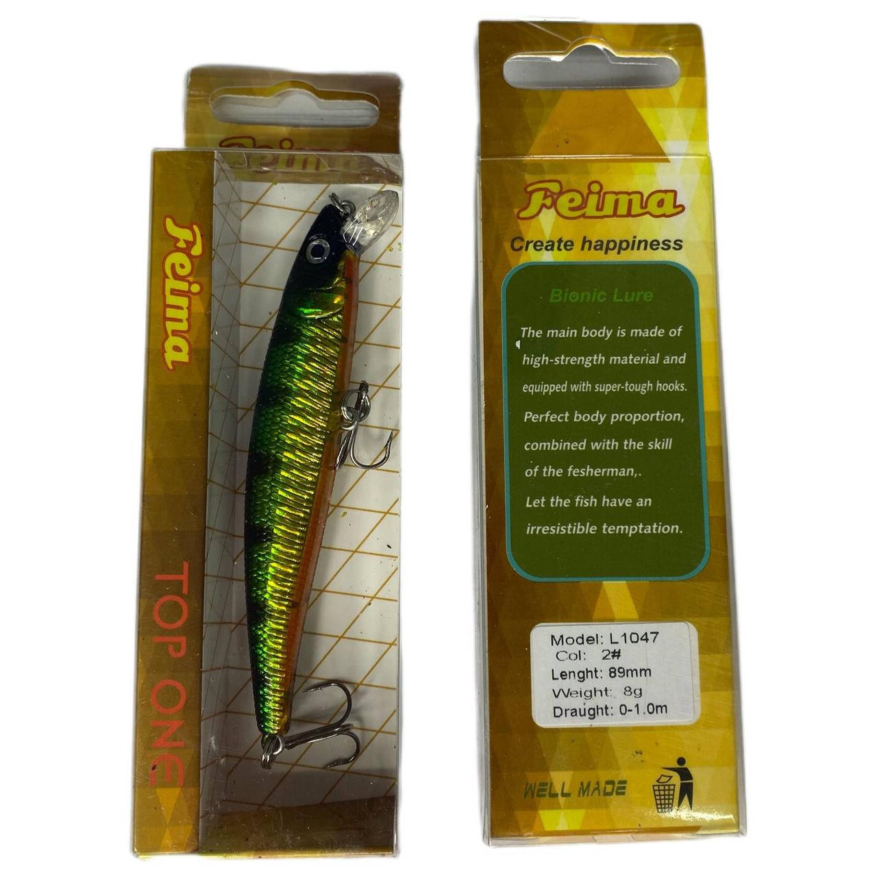 Воблер плавающий Feima ( 89 mm | 8g ), Разные цвета 
Воблер плавающий Feima ( 89 mm | 8g ), Разные цвета