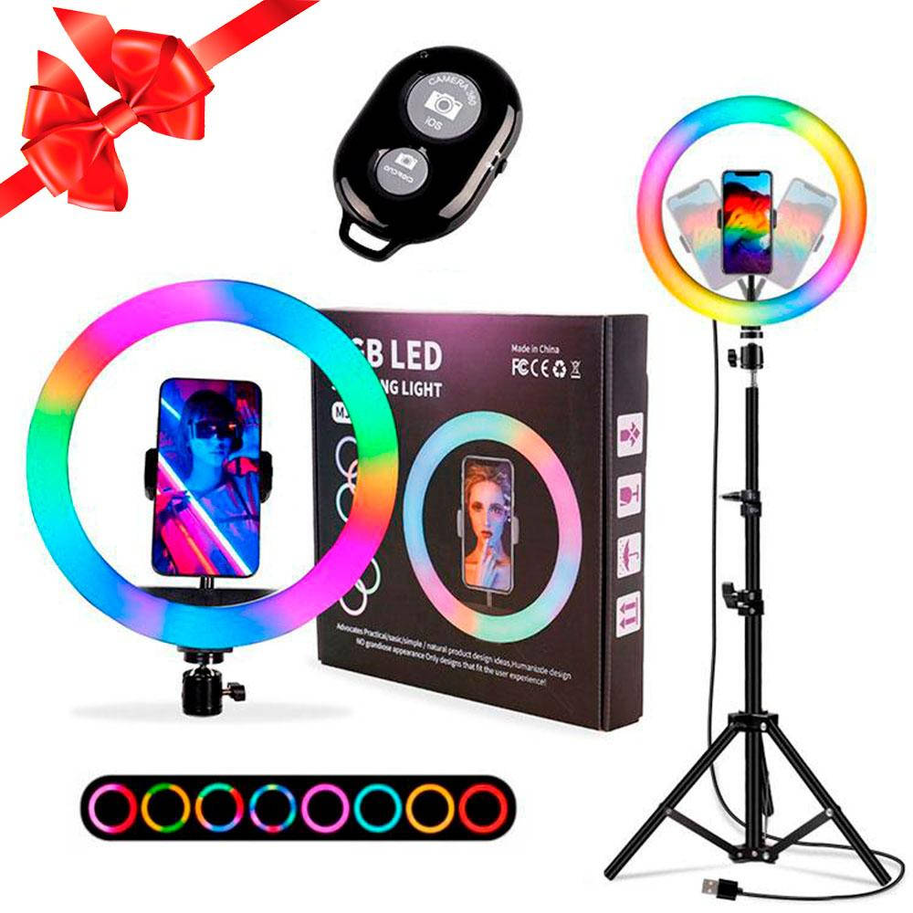 Кольцевая лампа RGB 30 см + Подарок Штатив для кольцевой лампы + Пульт для селфи Bluetooth
Кольцевая лампа RGB 30 см + Подарок Штатив для кольцевой лампы + Пульт для селфи Bluetooth