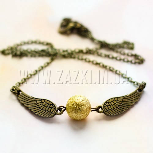 Подвеска золотой снитч Гарри Поттер 
Подвеска золотой снитч Гарри Поттер