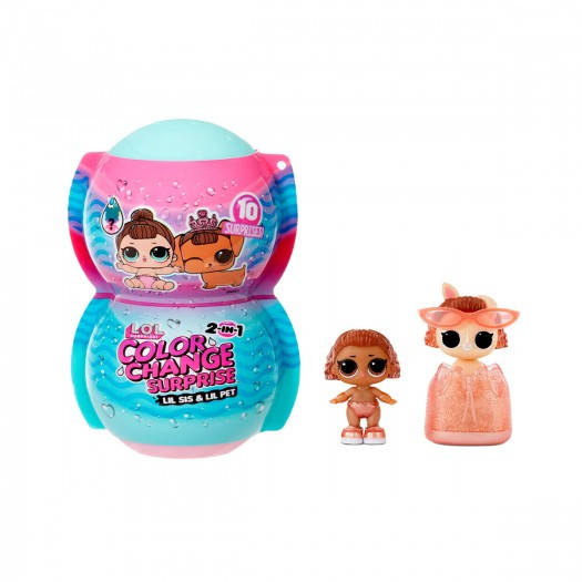 Игровой набор с куклой L.O.L. Surprise! серии Color change Me & My 2в1 – Сестричка и питомец
Игровой набор с куклой L.O.L. Surprise! серии Color change Me & My 2в1 – Сестричка и питомец