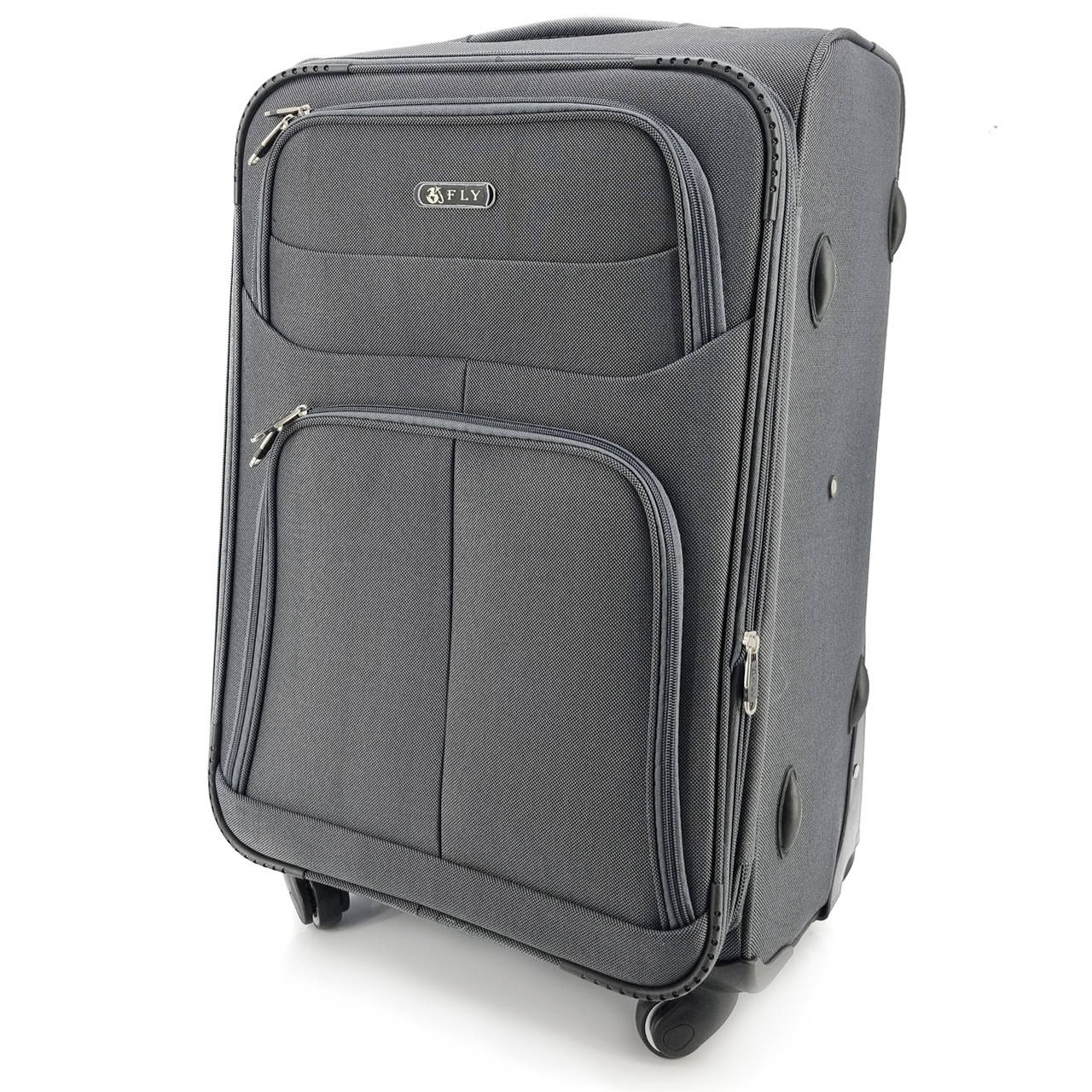 Дорожный чемодан тканевый Fly 8279  на 4 колесах серый 
Дорожный чемодан тканевый Fly 8279  на 4 колесах серый