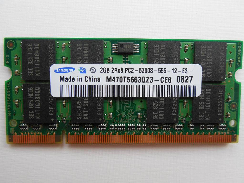 Оперативная память Samsung 2GB 2Rx8 PC2-5300S-555-12-E3 DDR2-667 2048MB M470T5663QZ3-CE6 SODIMM DDR2 667Mhz
Оперативная память Samsung 2GB 2Rx8 PC2-5300S-555-12-E3 DDR2-667 2048MB M470T5663QZ3-CE6 SODIMM DDR2 667Mhz