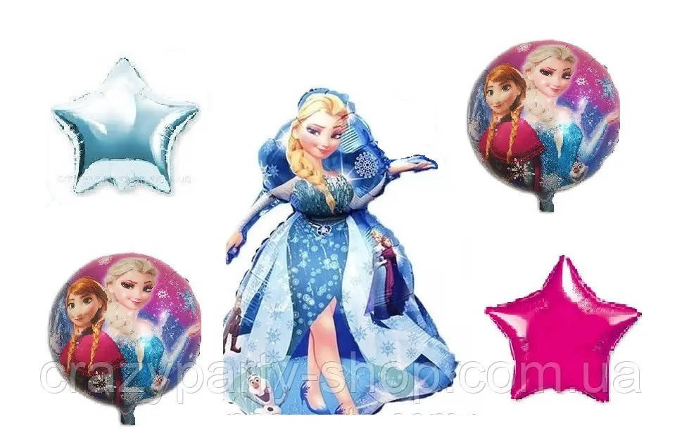 Набор фольгированных шаров Холодное сердце Эльза Анна 
Набор фольгированных шаров Холодное сердце Эльза Анна