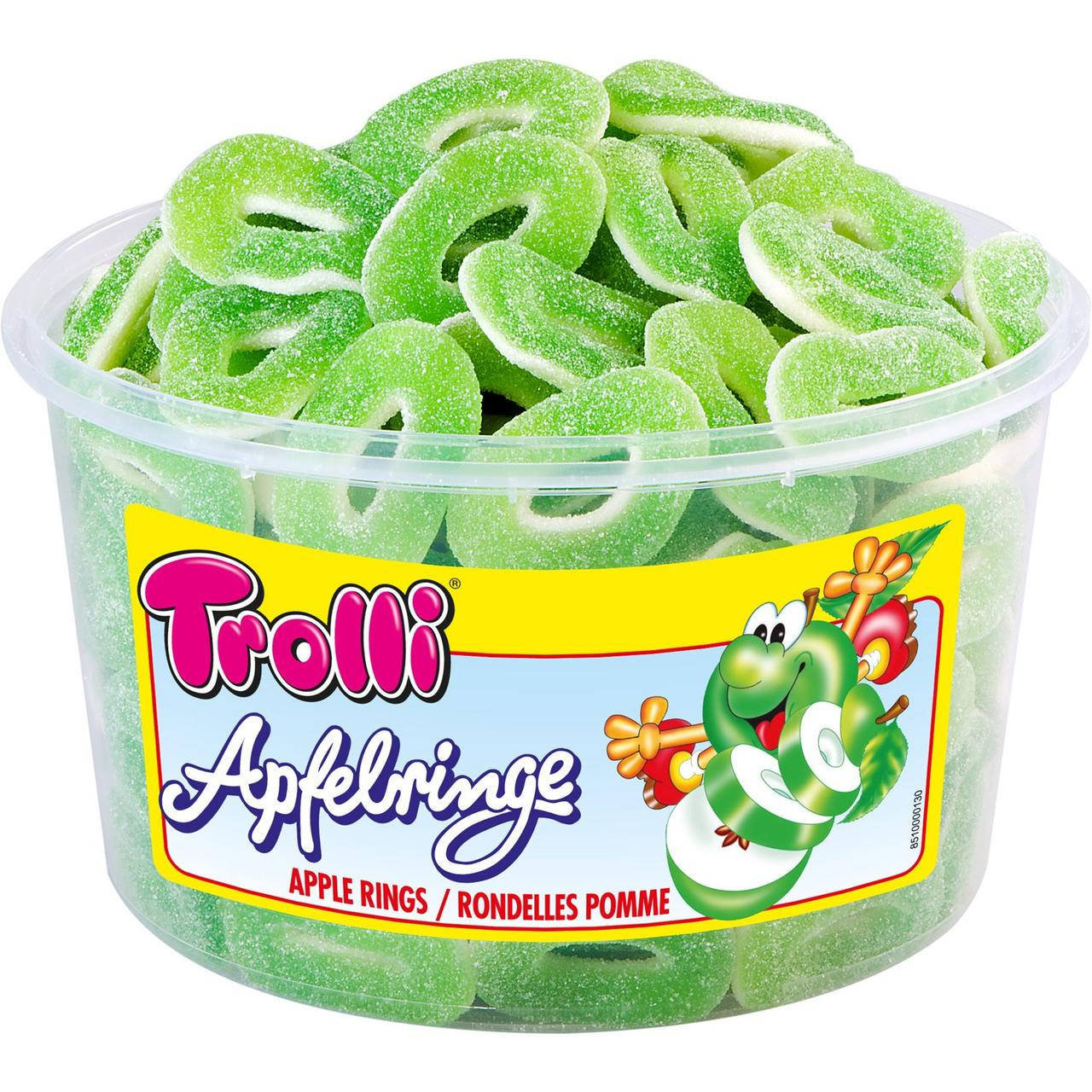 Trolli Яблочные кольца Apfelringe 150s 1200 g
Trolli Яблочные кольца Apfelringe 150s 1200 g