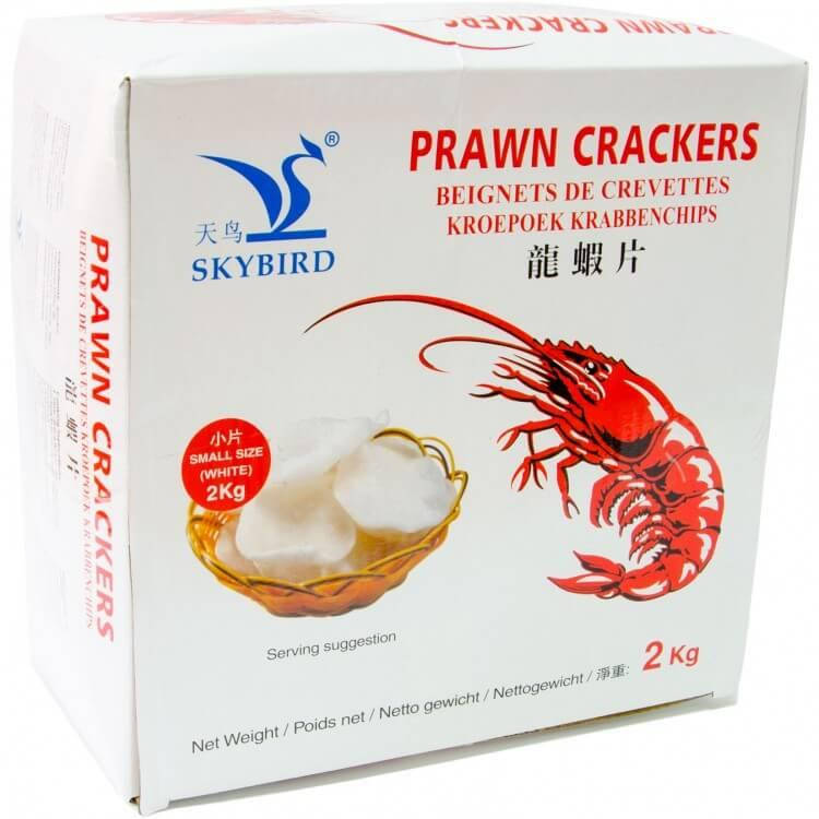 Рисові креветкові чіпси Skybird білі 2кг 
Рисові креветкові чіпси Skybird білі 2кг
