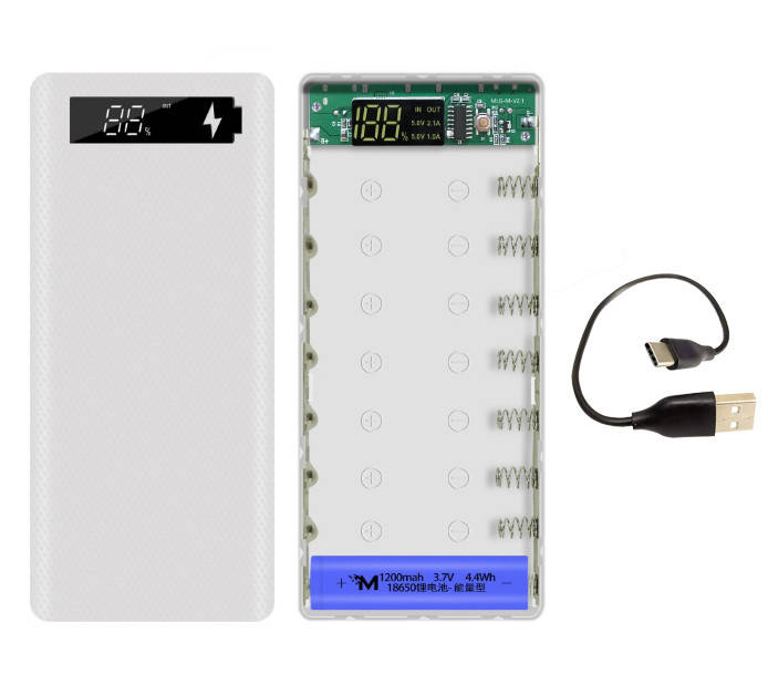Power Box 8 Smart - корпус для павербанка 20000mAh 5V 2.1A 2USB, Micro-USB, Type-C, кейс для сборки 3*18650
Power Box 8 Smart - корпус для павербанка 20000mAh 5V 2.1A 2USB, Micro-USB, Type-C, кейс для сборки 3*18650