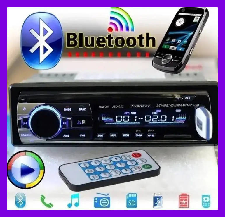 Мощная Автомагнитола с чистым звуком JSD-520BT С USB И BLUETOOTH, магнитола в машину с блютузом, Sbm
Мощная Автомагнитола с чистым звуком JSD-520BT С USB И BLUETOOTH, магнитола в машину с блютузом, Sbm