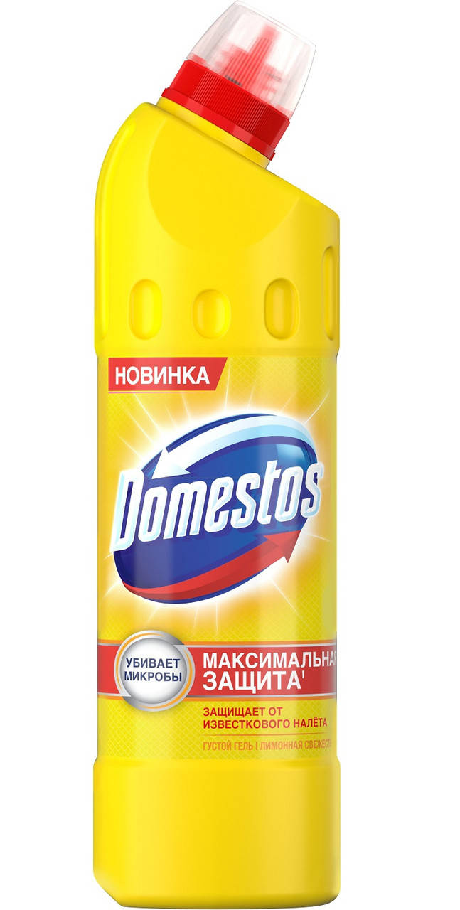 Domestos средство для очистки унитаза Лимонная свежесть 1л
Domestos средство для очистки унитаза Лимонная свежесть 1л