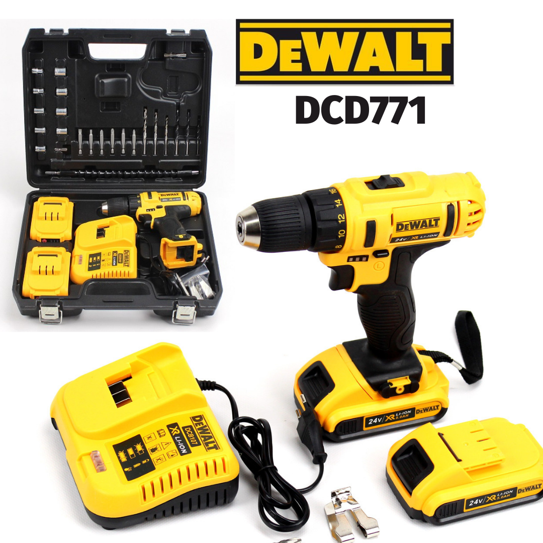 Шуруповерт аккумуляторный DeWALT DCD 771 24v с набором инструментов Дрель шуруповерт Деволт
Шуруповерт аккумуляторный DeWALT DCD 771 24v с набором инструментов Дрель шуруповерт Деволт