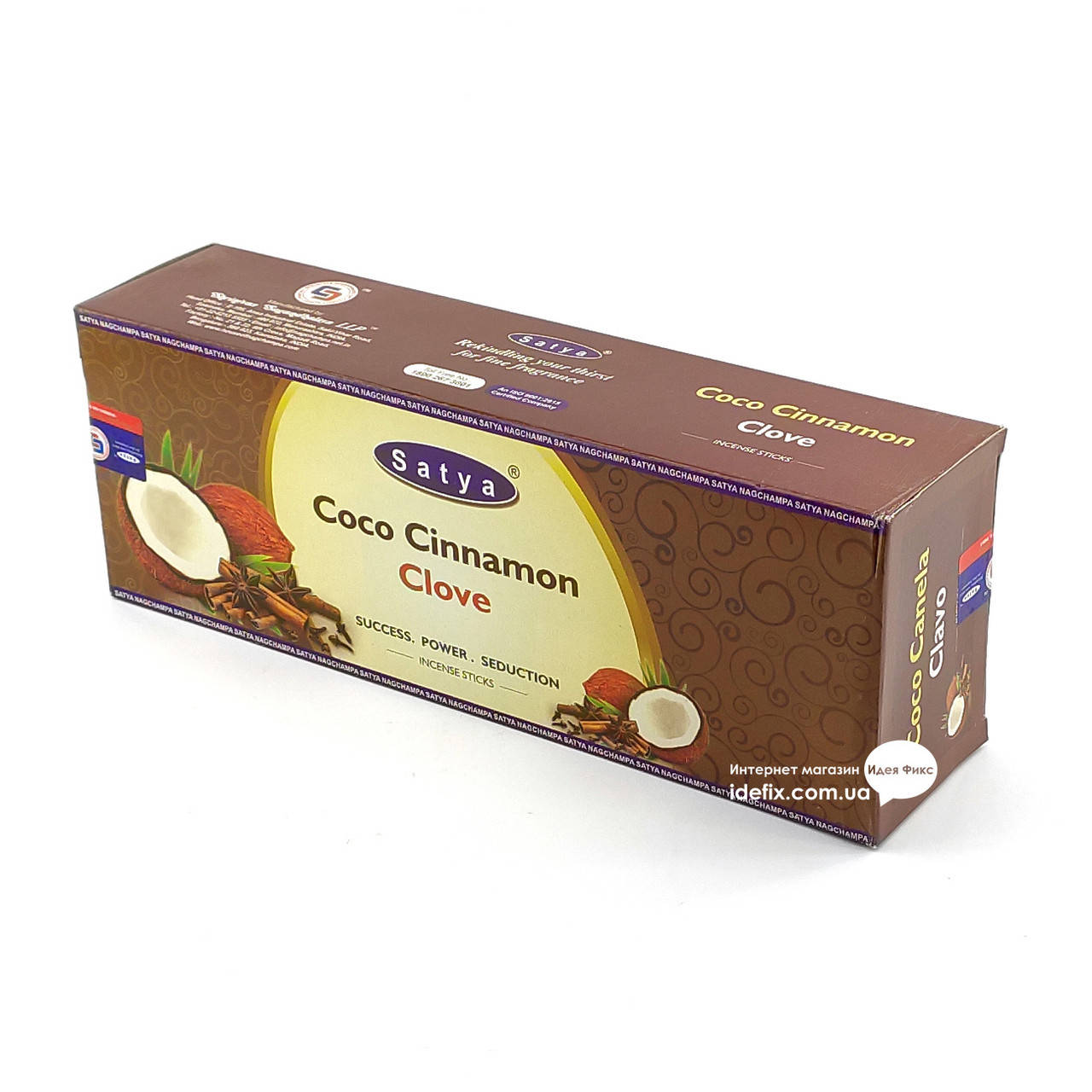 Благовоние Coco Cinnamon Clove Satya 120шт/уп. Аромапалочки Кокос Корица Гвоздика (34246B)
Благовоние Coco Cinnamon Clove Satya 120шт/уп. Аромапалочки Кокос Корица Гвоздика (34246B)