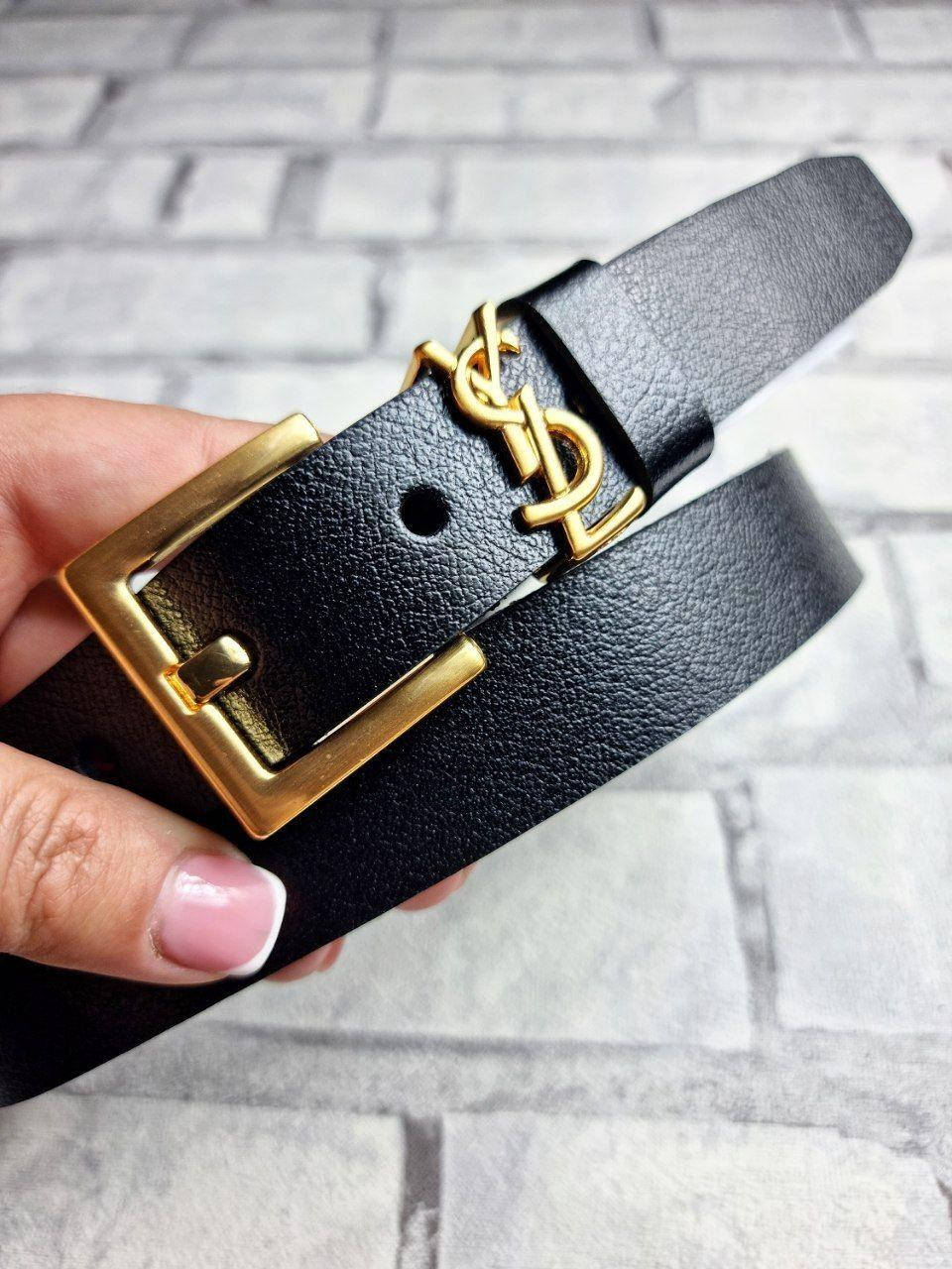 Кожаный женский модный ремень YSL для джинс брюк платья стильный красивый пояс 30 мм чёрный цвет, Черный
Кожаный женский модный ремень YSL для джинс брюк платья стильный красивый пояс 30 мм чёрный цвет, Черный