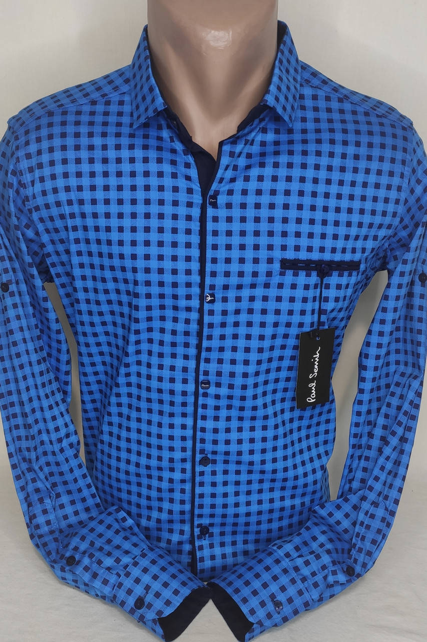 Рубашка мужская Paul Smith vd-0031 клетчатая синяя приталенная Турция, стильная, молодежная, хлопок M, Синий
Рубашка мужская Paul Smith vd-0031 клетчатая синяя приталенная Турция, стильная, молодежная, хлопок M, Синий