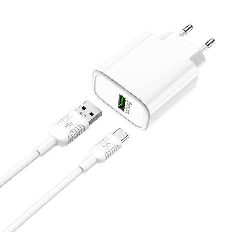 Сетевое зарядное устройство HOCO C69A |1USB, 4.5A, QC3.0, 22.5W| адаптер с Type-C кабелем и быстрой зарядкой, Белый
Сетевое зарядное устройство HOCO C69A |1USB, 4.5A, QC3.0, 22.5W| адаптер с Type-C кабелем и быстрой зарядкой, Белый