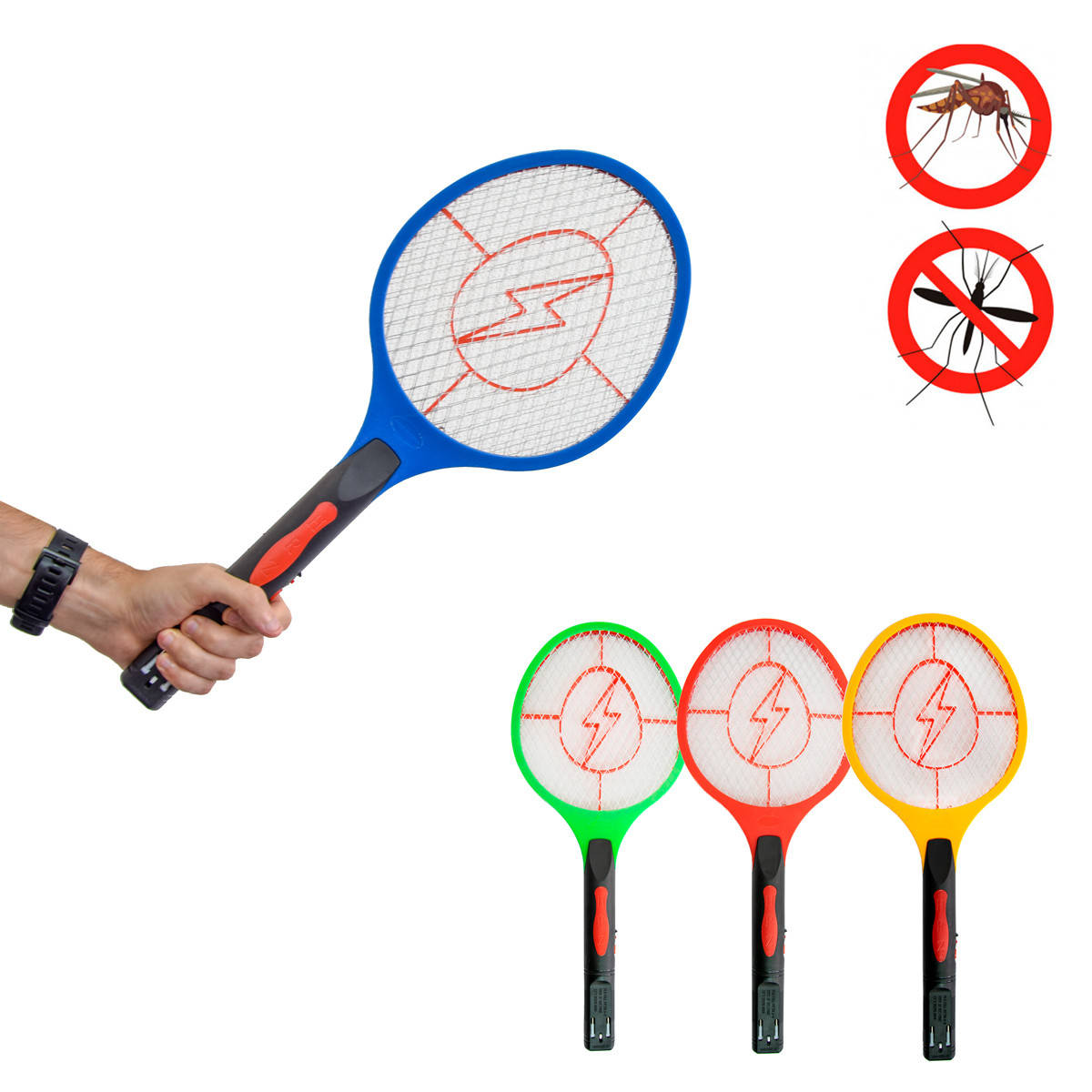 Мухобойка электрическая на аккумуляторе Синяя и красная молния 51х21см, электро мухоловка (мухобійка) (NS) 
Мухобойка электрическая на аккумуляторе Синяя и красная молния 51х21см, электро мухоловка (мухобійка) (NS)