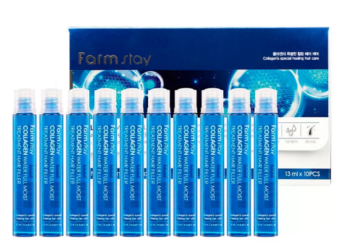 Увлажняющий филлер с коллагеном для волос FarmStay Collagen Water Full Moist Treatment Hair Filler 13мл.
Увлажняющий филлер с коллагеном для волос FarmStay Collagen Water Full Moist Treatment Hair Filler 13мл.
