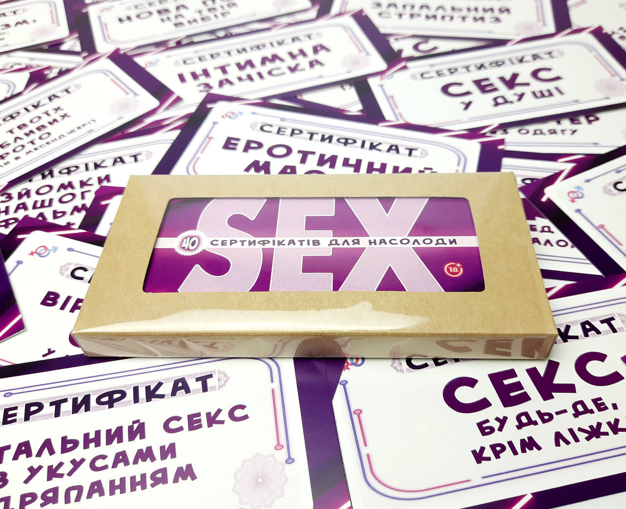 Сертификат з заданиями для взрослых- игра для пары - сюрприз на День Святого Валентина 40 эротических желаний
Сертификат з заданиями для взрослых- игра для пары - сюрприз на День Святого Валентина 40 эротических желаний