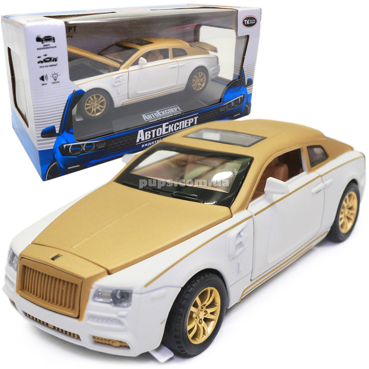 Игрушечная машинка металлическая Rolls-Royce «АвтоЕксперт» Роллс-Ройс белый золото звук свет 15*4*6 см (19302), Синий
Игрушечная машинка металлическая Rolls-Royce «АвтоЕксперт» Роллс-Ройс белый золото звук свет 15*4*6 см (19302), Синий