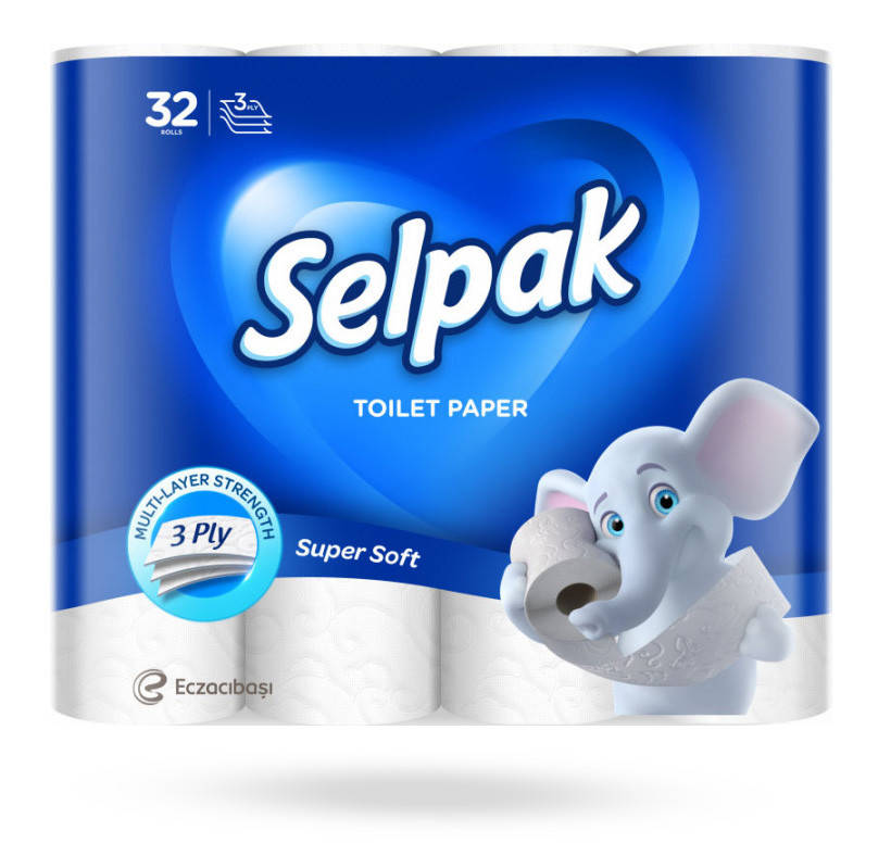Туалетная бумага Selpak трехслойная белая 32 рулона, Белый
Туалетная бумага Selpak трехслойная белая 32 рулона, Белый