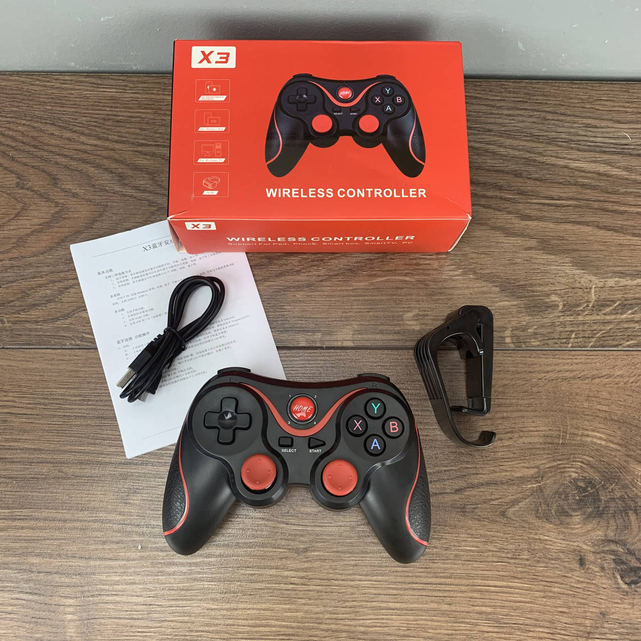 Беспроводной игровой джойстик для телефона X3 | геймпад для андроид приставки X3 android, Черный 
Беспроводной игровой джойстик для телефона X3 | геймпад для андроид приставки X3 android, Черный