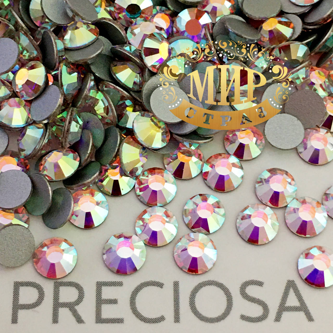 Камни Preciosa Crystal AB (хамелеоны) Фиксация на клей ss6(1.9-2.1mm), 100шт, Разные цвета
Камни Preciosa Crystal AB (хамелеоны) Фиксация на клей ss6(1.9-2.1mm), 100шт, Разные цвета