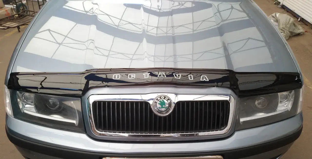 Дефлектор капота на Skoda Octavia I, Tour седан/универсал 1996-2010. Мухобойка на Skoda Octavia Tour
Дефлектор капота на Skoda Octavia I, Tour седан/универсал 1996-2010. Мухобойка на Skoda Octavia Tour