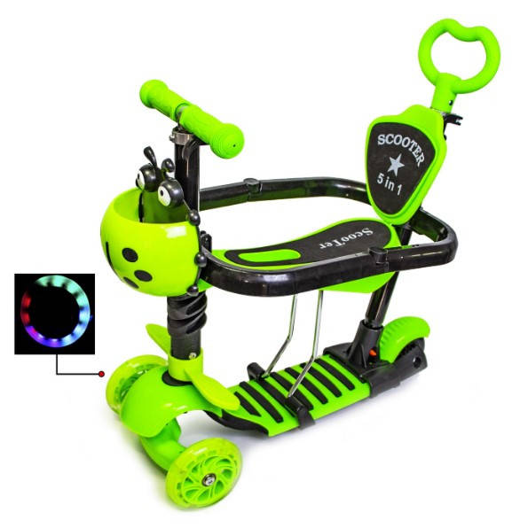 Самокат 5 в 1 с родительской ручкой ограничителем сиденьем зеленый, Зелёный
Самокат 5 в 1 с родительской ручкой ограничителем сиденьем зеленый, Зелёный