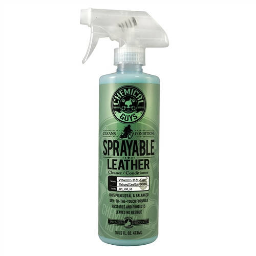 Очиститель и кондиционер для кожи с витамином Е и алоэ Chemical Guys Sprayable Leather Cleaner 473мл 196818
Очиститель и кондиционер для кожи с витамином Е и алоэ Chemical Guys Sprayable Leather Cleaner 473мл 196818