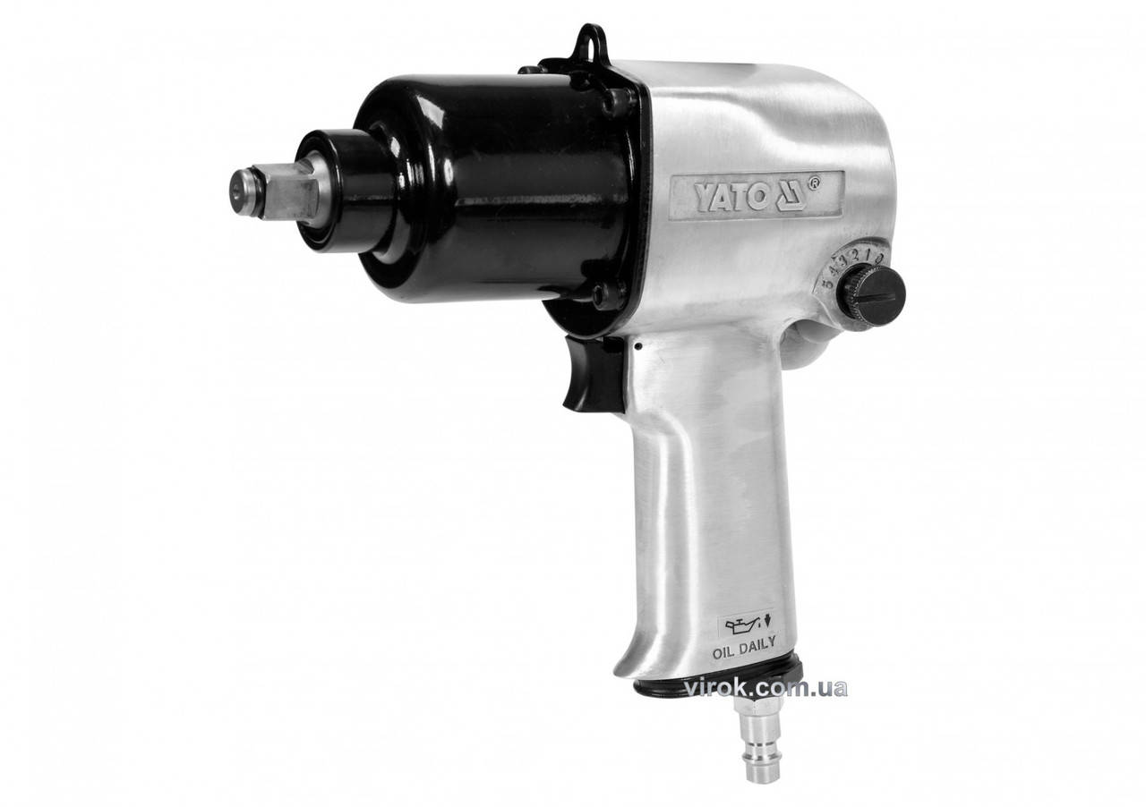 Гайковерт пневматический ударный YATO 1/2" 850 Нм YT-09525 
Гайковерт пневматический ударный YATO 1/2" 850 Нм YT-09525