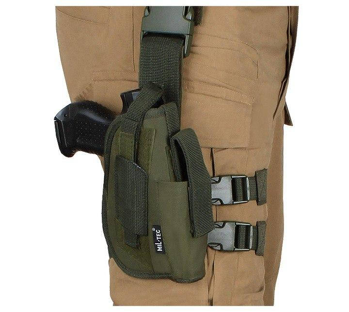 Кобура тактическая для пистолета набедренная MIL-TEC олива, Оливковый 
Кобура тактическая для пистолета набедренная MIL-TEC олива, Оливковый
