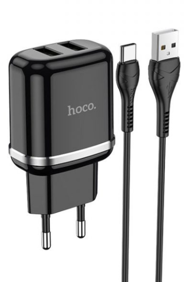 Сетевое зарядное устройство для телефона Android + кабель Type-C HOCO N4 |2USB, 2.4A| Черный
Сетевое зарядное устройство для телефона Android + кабель Type-C HOCO N4 |2USB, 2.4A| Черный