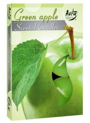 Свеча чайная ароматизированная Bispol Яблоко 1.5 см 6 шт (p15-91), Зелёный 
Свеча чайная ароматизированная Bispol Яблоко 1.5 см 6 шт (p15-91), Зелёный