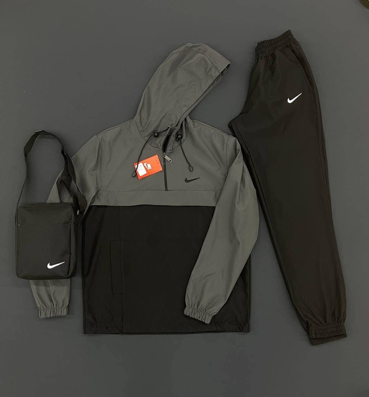 Комплект мужской Nike Анорак + Штаны + Барсетка в подарок серый | Спортивный костюм Найк весенний осенний
Комплект мужской Nike Анорак + Штаны + Барсетка в подарок серый | Спортивный костюм Найк весенний осенний