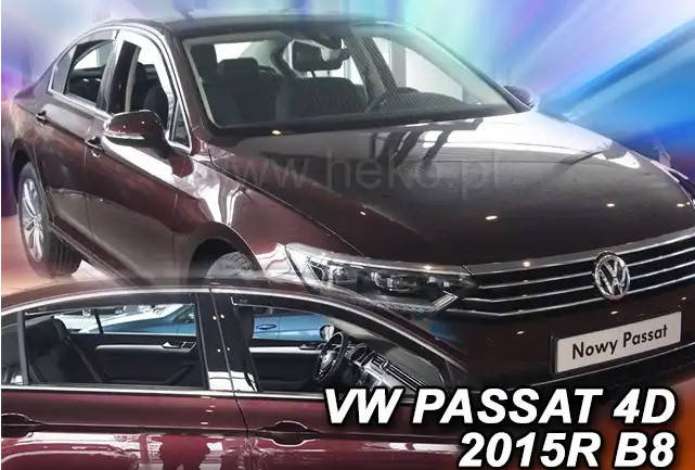 Дефлекторы окон (вставные!) ветровики Volkswagen VW Passat B8 2014-2020 4D sedan Europe 4шт., HEKO, 31002
Дефлекторы окон (вставные!) ветровики Volkswagen VW Passat B8 2014-2020 4D sedan Europe 4шт., HEKO, 31002