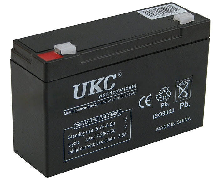 Аккумулятор UKC WST-12 для детских электро автомобилей, торговых весов ИБП для компьютера 6V 12A
Аккумулятор UKC WST-12 для детских электро автомобилей, торговых весов ИБП для компьютера 6V 12A