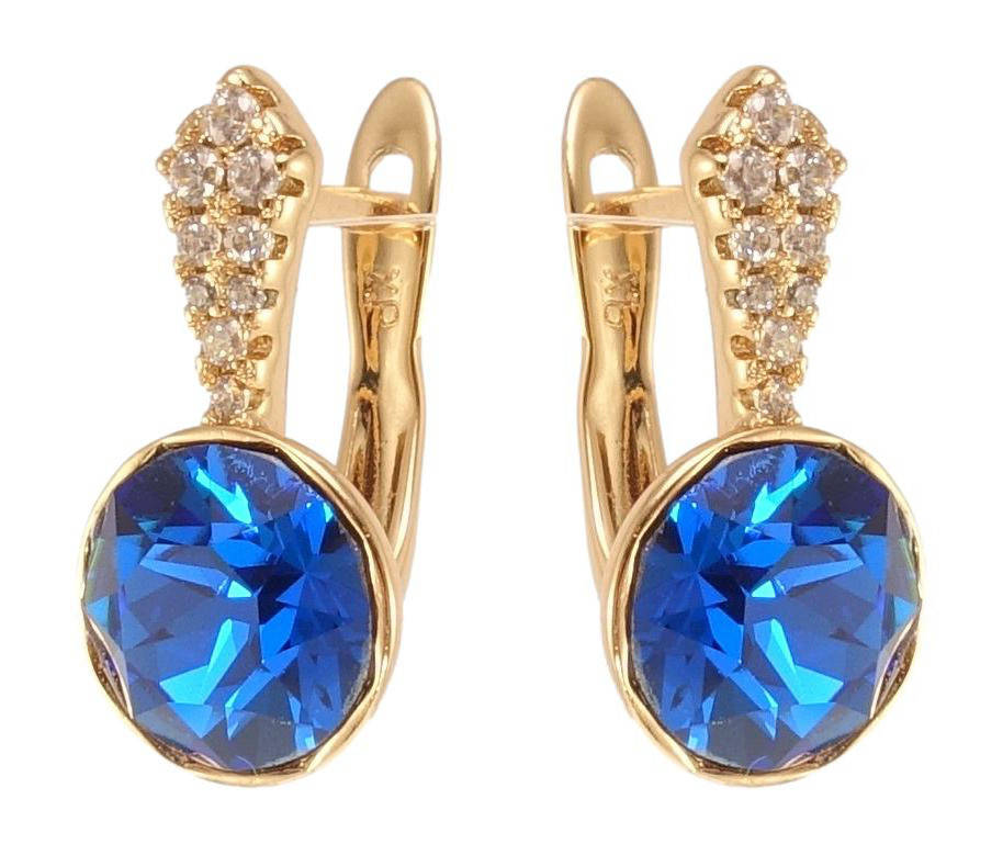 Серьги Xuping Позолота 18K с кр-ми Swarovski английский замок "Кристалл Capri Blue на дужке с цирконием"
Серьги Xuping Позолота 18K с кр-ми Swarovski английский замок "Кристалл Capri Blue на дужке с цирконием"