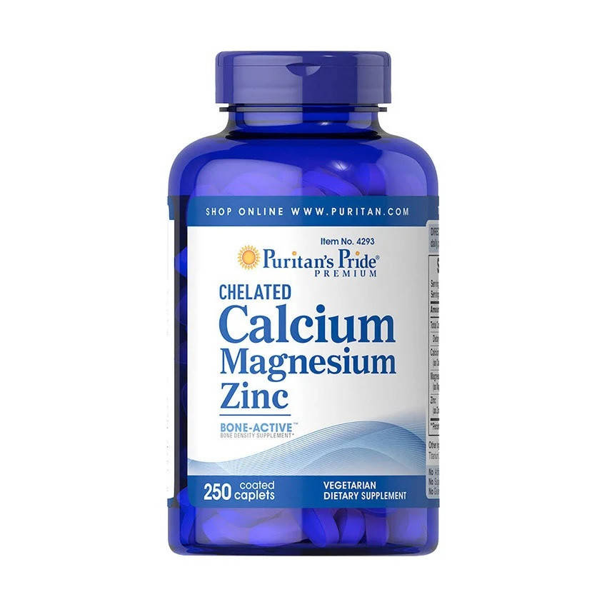Кальций Магний Цинк-хелат Puritan's Pride Chelated Calcium Magnesium Zinс 250 таб.
Кальций Магний Цинк-хелат Puritan's Pride Chelated Calcium Magnesium Zinс 250 таб.