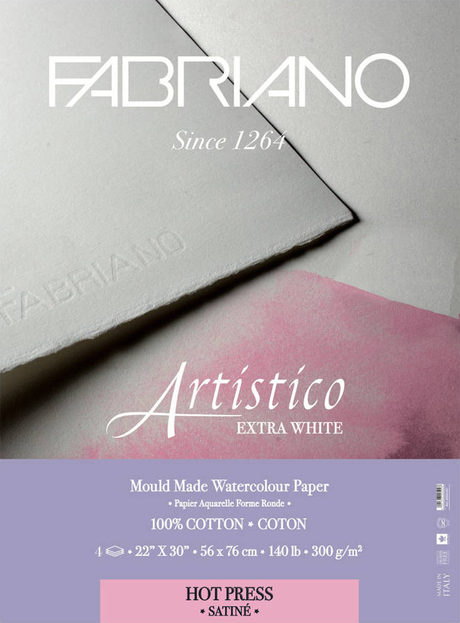 'Бумага Fabriano Artistico EXTRA WHITE для акварели 100% хлопок HP B2 56*76 см 300г/м2, мелкое зерно, 65900053, Белый
'Бумага Fabriano Artistico EXTRA WHITE для акварели 100% хлопок HP B2 56*76 см 300г/м2, мелкое зерно, 65900053, Белый