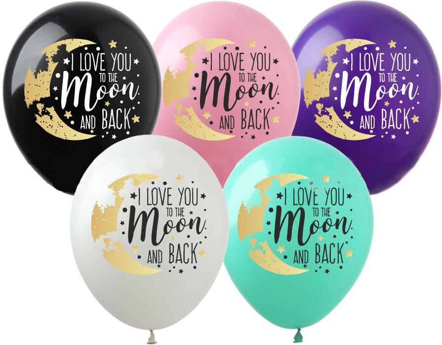 Шарики воздушные с рисунком поштучно "I love you to the Moon and back" 12" (30см) (ассорти)
Шарики воздушные с рисунком поштучно "I love you to the Moon and back" 12" (30см) (ассорти)