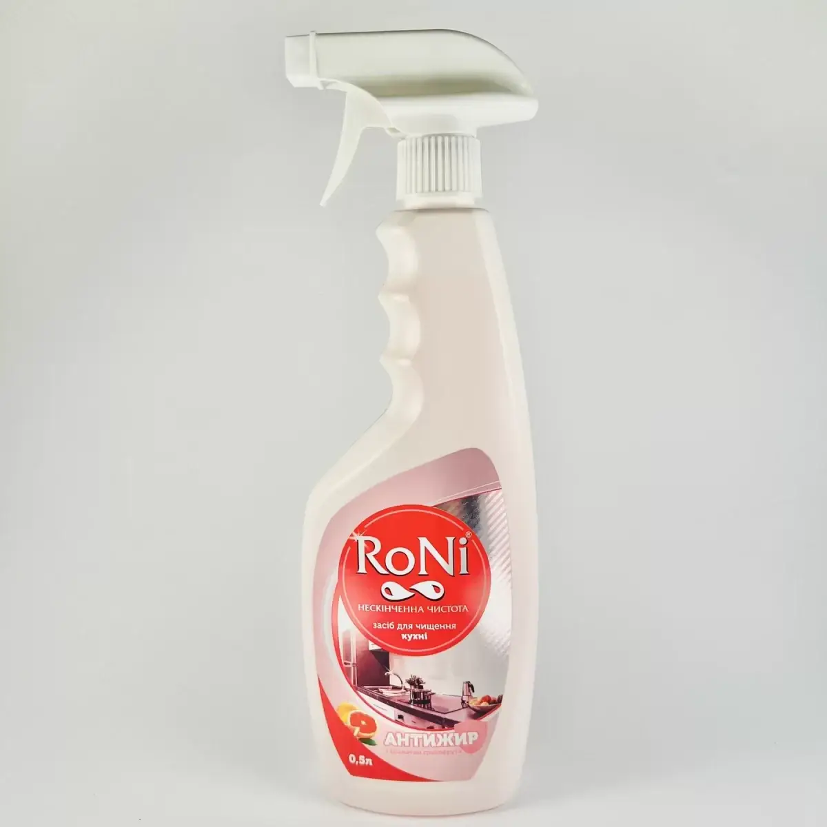 Средство для чистки кухни ТМ RONI антижир с ароматом грейпфрута 500мл распылитель (20шт/ящ)
Средство для чистки кухни ТМ RONI антижир с ароматом грейпфрута 500мл распылитель (20шт/ящ)
