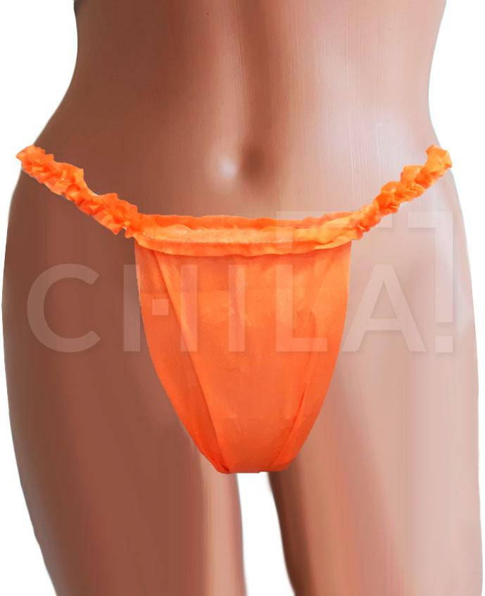 Трусики с рюшами для депиляции и массажа, Оранжевые (50 шт/уп), Оранжевый 
Трусики с рюшами для депиляции и массажа, Оранжевые (50 шт/уп), Оранжевый