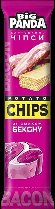 Чіпси картопляні (пластини) ТМ "Big Panda" "Бекон" (50г.), в ящ. 20шт.