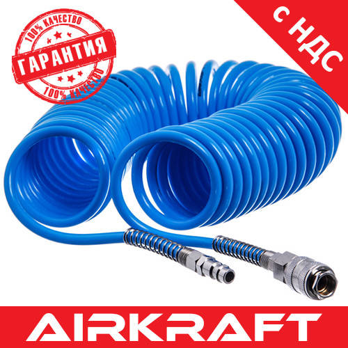 Шланг для гайковёрта спиральный полиуретановый 6,5*10мм L=5м AIRKRAFT AHC46-E (для компрессора,пневматический), Синий
Шланг для гайковёрта спиральный полиуретановый 6,5*10мм L=5м AIRKRAFT AHC46-E (для компрессора,пневматический), Синий