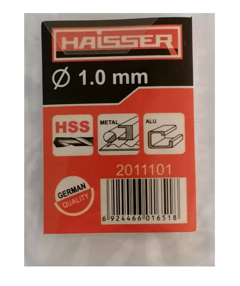 Сверло по металлу 1.0х12х34 мм цилиндрический хвостовик (DIN 338), HAISSER (HS101001/2011101)
Сверло по металлу 1.0х12х34 мм цилиндрический хвостовик (DIN 338), HAISSER (HS101001/2011101)