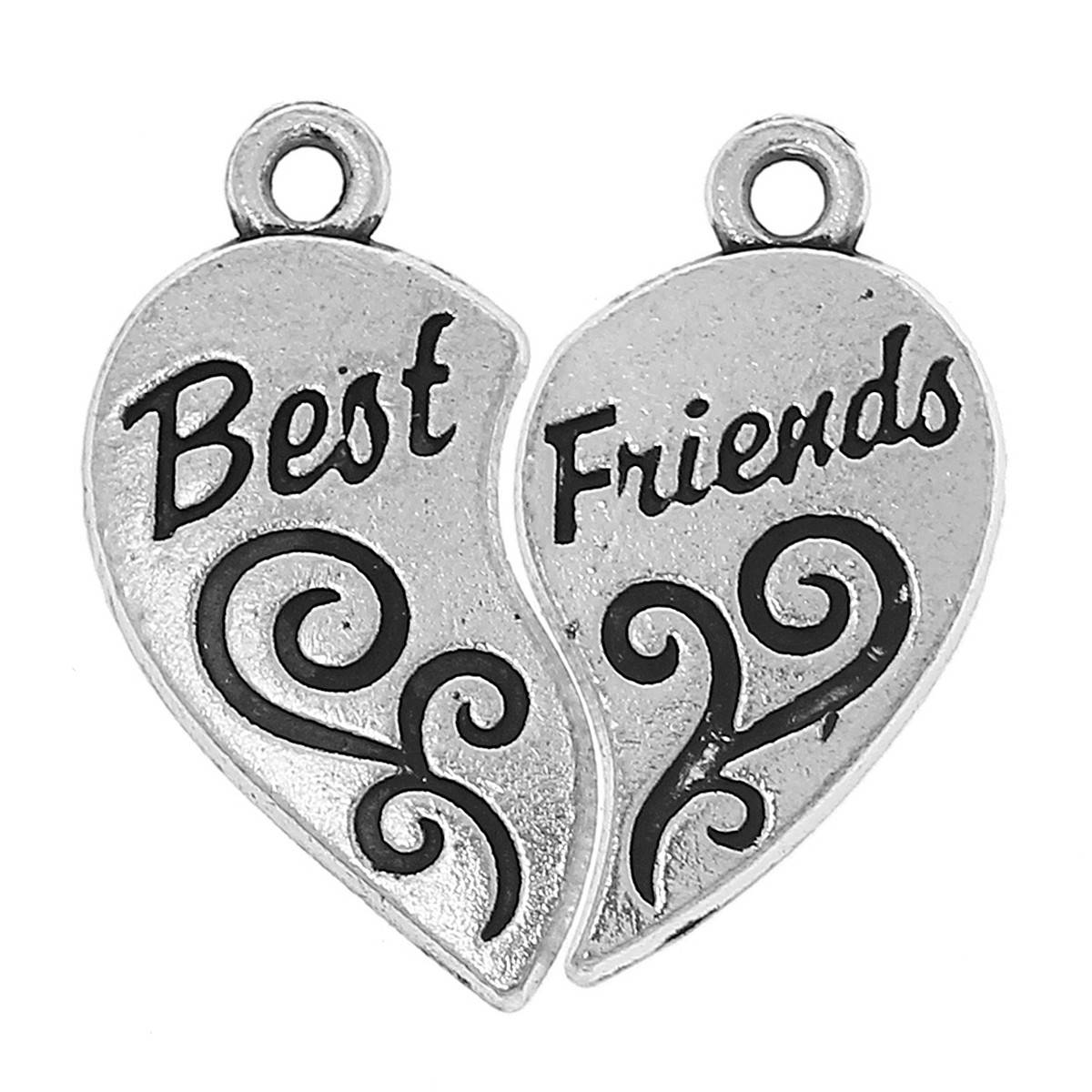 Подвеска, Пловинка сердца, Античное серебро, Друзья, С Надписью " Best Friends", 23mm x 12mm, 22mm x 12mm
Подвеска, Пловинка сердца, Античное серебро, Друзья, С Надписью " Best Friends", 23mm x 12mm, 22mm x 12mm