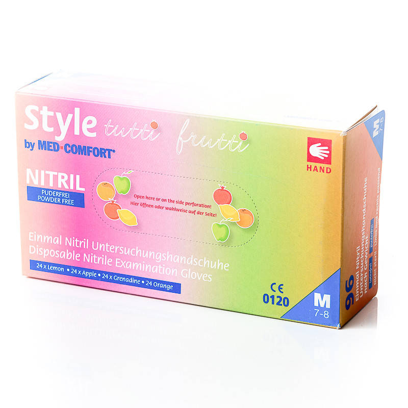 Перчатки нитриловые, разноцветные (4 цвета) Style Tutti Frutti 4,0 г (96шт./уп, Разные цвета
Перчатки нитриловые, разноцветные (4 цвета) Style Tutti Frutti 4,0 г (96шт./уп, Разные цвета